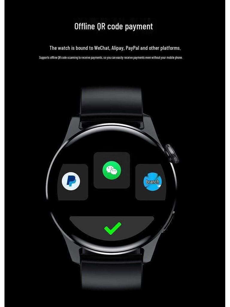 GT8 Smart Sports Watch: Waterproof Smartwatch with Heart Rate, Blood Pressure & Oxygen Monitoring, Plus Offline Payment Capability.