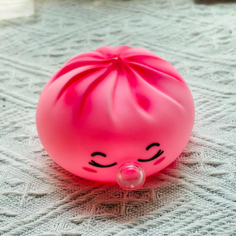 Squeeze Bubble Bun Toy Stress Relief Squishy Emotion Bun Funny Fidget Toy For & Adults Anxietyrelief