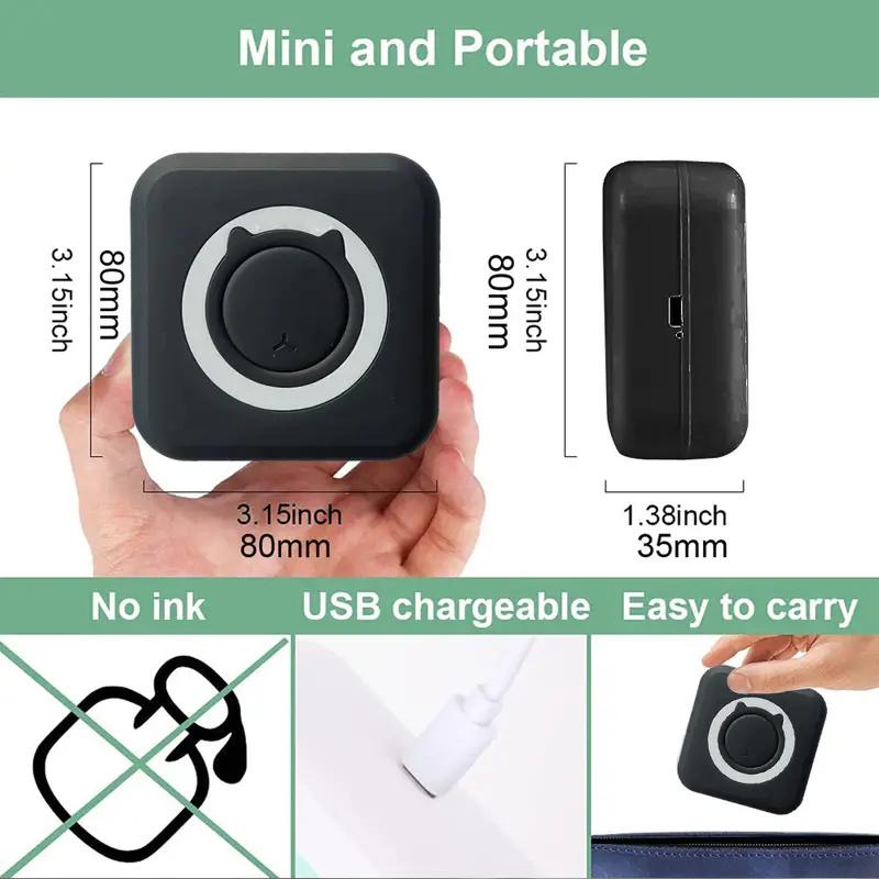 Mini Pocket Printer Gifts Portable Thermal Printer For Pictures/Retro-Style Photos/Receipts/Notes/Lists/Label/ Memo