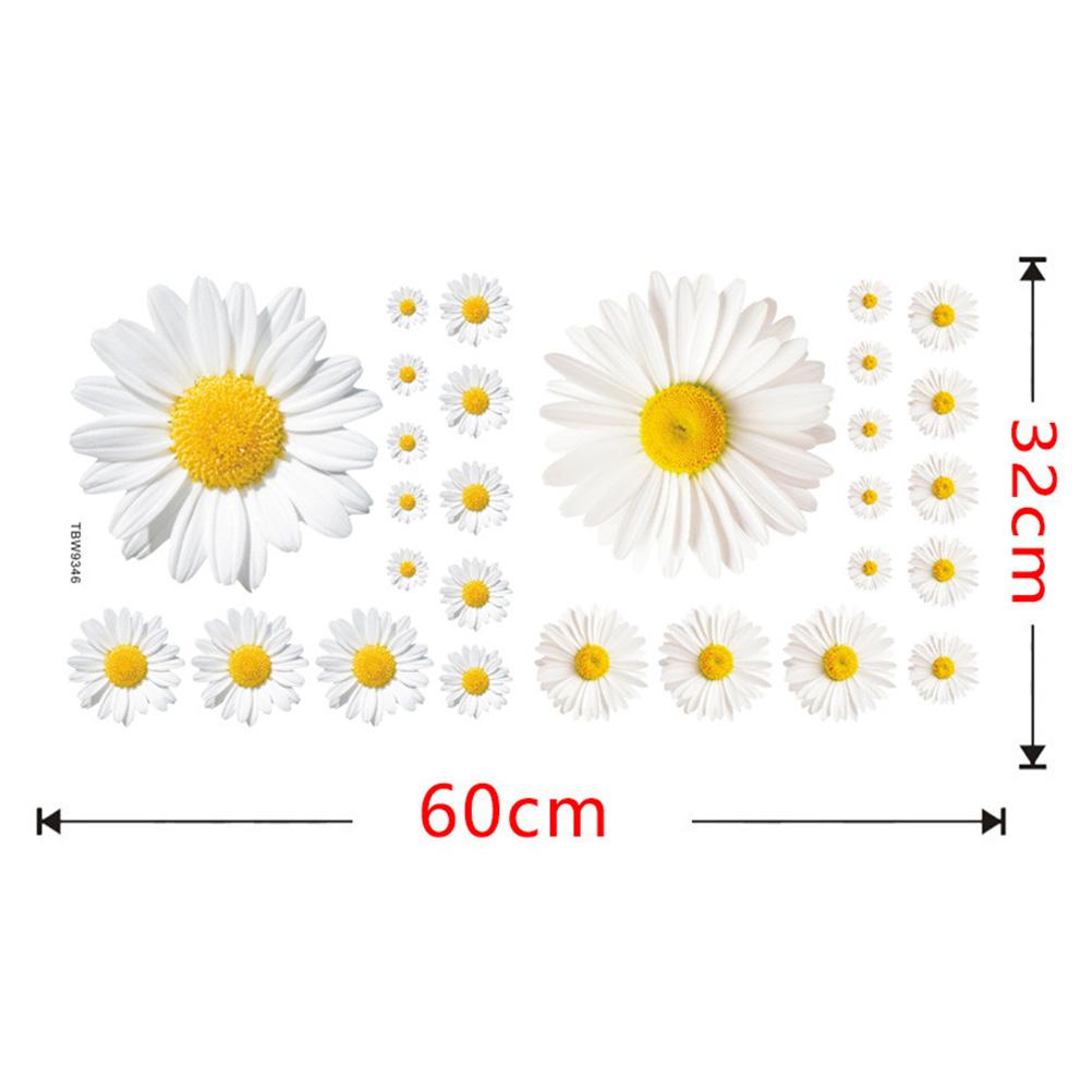 Little Daisy Wall Sticker Decorative Decal Sunflower Flowre Pvc Home Rustic