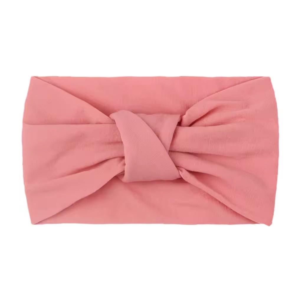 Unisex dětská čelenka s uzlem/Nylonový turban 13-24 měsíců Elastická omyvatelná ekologická pomůcka pro kojence a batolata