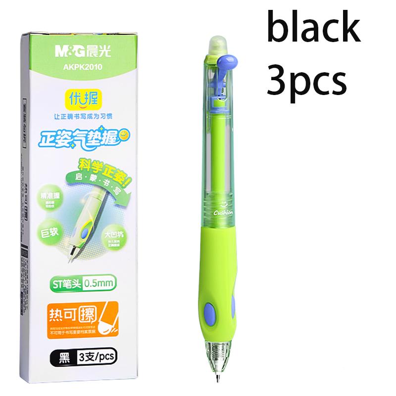 M&G Stationery, 0.5mm Thermal Erasable Pen, Crystal Blue & Black, Replaceable Refills, Various Sizes, Suitable for Students and