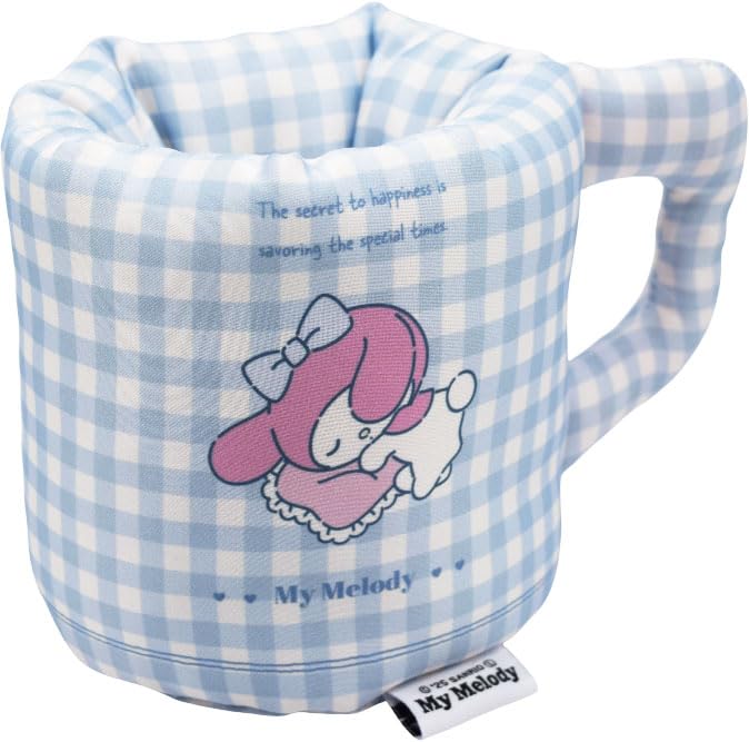 MORIPiLO My Melody Small Item Blue Gingham Pen Cute Sanrio 427404 (Morishita) Mug-Style Holder, Tabletop, Approx. 11x11x13cm, Check, Holder, Goods,