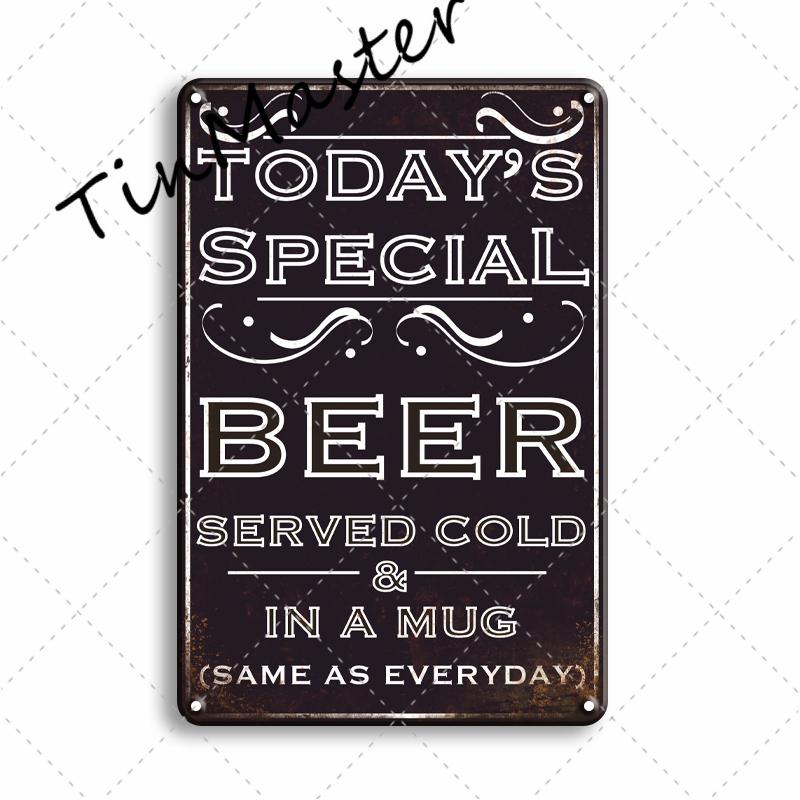 Popular Beer Metal Poster Sign Vintage Pub Bar Signs Plaque Metal Sign Home Wall Decor Restaurant Kitchen Room Decoration