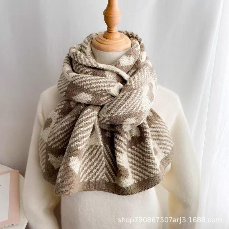 China Red Destiny Women's Scarf Red Versatile Christmas Scarf Winter Knitted Scarf New Year's Scarf