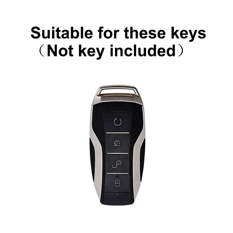 Byd 2Nd Qin Song Tang Dm Qin Plus Max Yuan Gen Atto 3 Han Ev Dolphin Keychain Zinc Alloy Leather Car Key Case Accessories