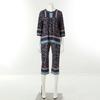 Venus Soft Comfortable Polyester Flower Border Home Wear Set[vevps117w]