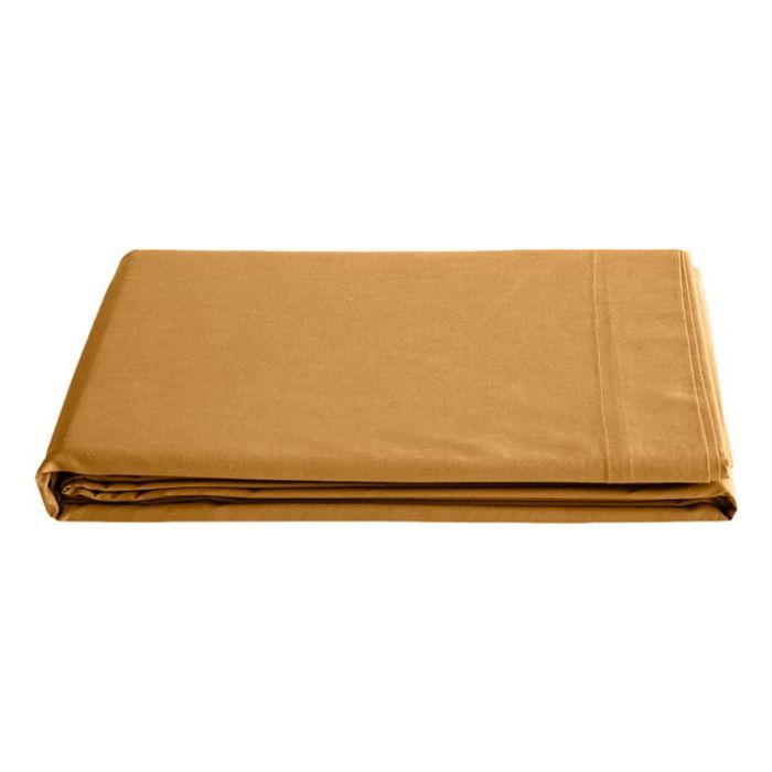 Parure de draps 6 pièces "Premium" pour lit 140 x 190 cm Coton Pur - Prémium Miel -
