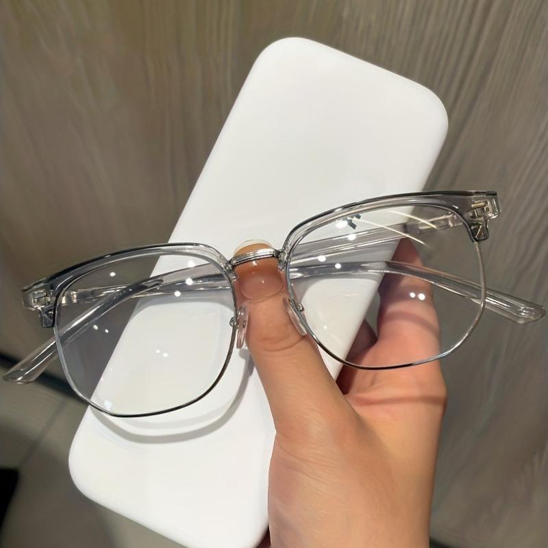 2pc Anti Blue Light Glasses Fashion Square Radiation Protection Eyeglasses HD Computer Metal Eyewear for Women and Men