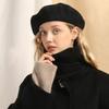 Solid Color Winter Wool Berets Hat Warm French Artist Hat Fashion Plain Cap  Women Girls