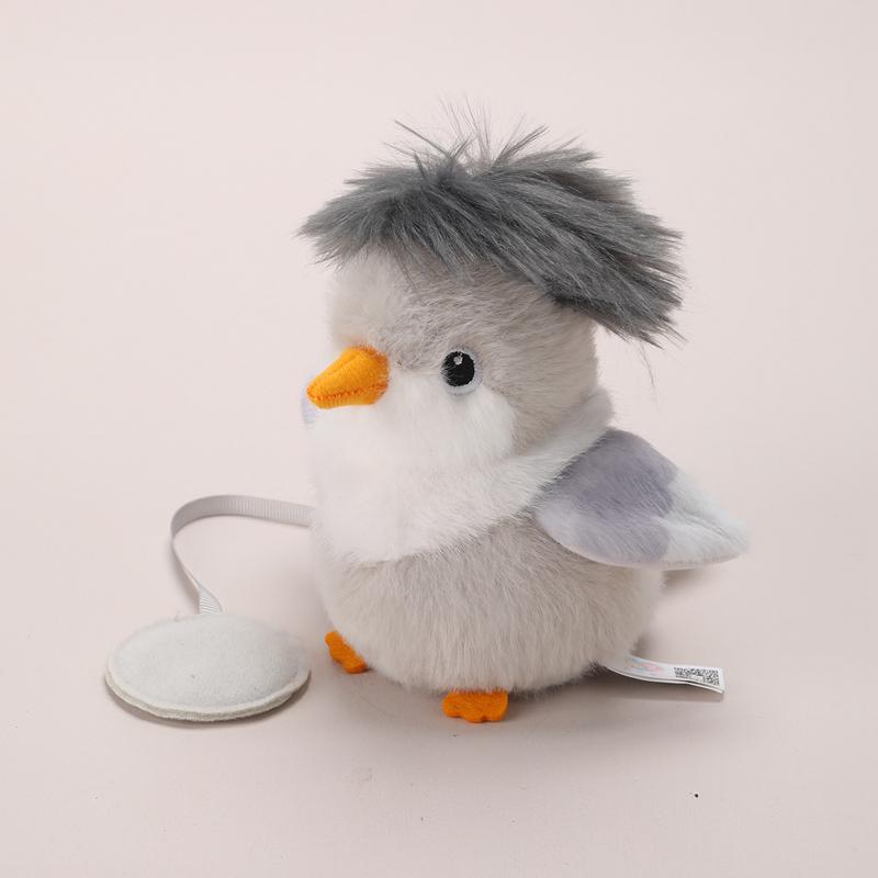 Lovely Handmade Lifelike Little Bird Plush Toys Cozy Fluffy Funny Magnetic Little Bird Doll Cute Palm Shoulder Pets Kids Gift