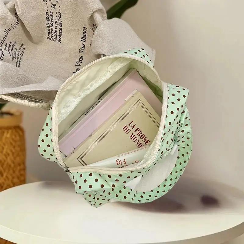 Charming Polka-Dotted Wing Bag; Makeup Holder; Vast Capacity Portable Hygiene Bag; Learner's Pack Girl Memento