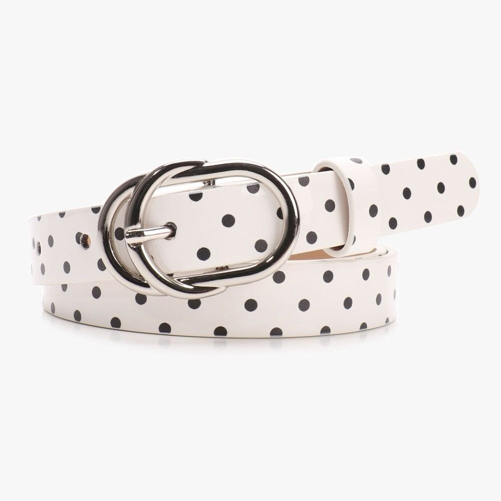 Zierliche Schnalle Polka Dot Gürtel Dünnes Design Zierlicher Taillengürtel Ästhetischer Dünner Damen Gürtel Jeans Hosen