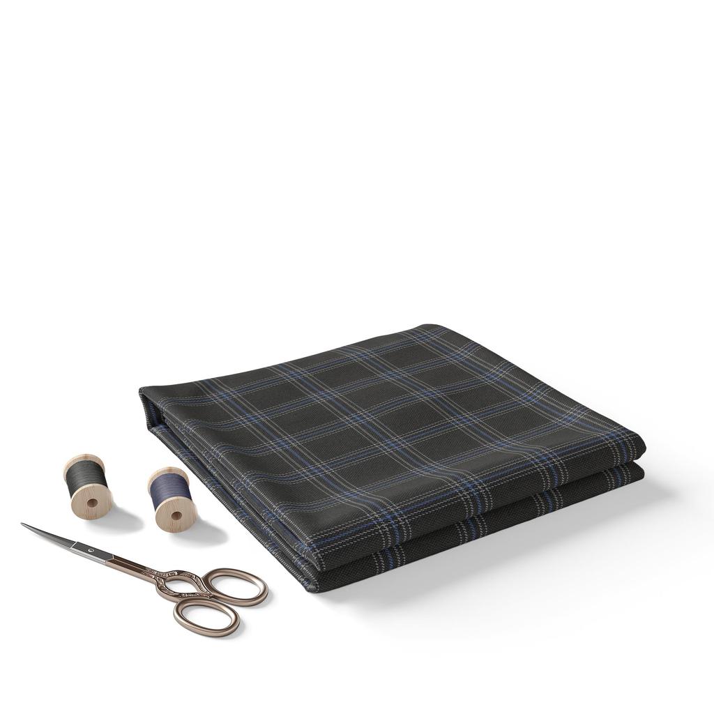 Men's Olive Checkered Suit - Premium 70% Viscose, 30% Polyester Fabric