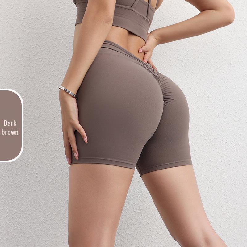 Damen Hüfthebende Yogahose - Sexy, Nahtlos, Nude, Dreiviertellang Fitnessbekleidung