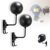 180° Rotation Motorcycle Helmet Rack Wall Mount with Hooks Metal Bicycle Helmet Display Hanger Stand for Coats Caps Rugby Helmet