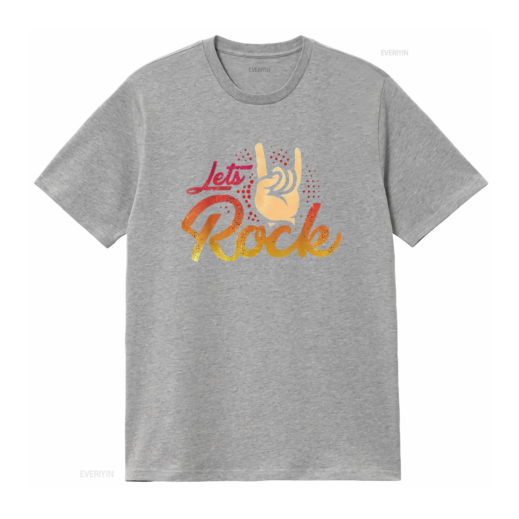 Lets Rock n Roll Guitar Retro Womens T Shirt Black 2X Large vintage Washed designer clothes Slightly Versatile Breathable S