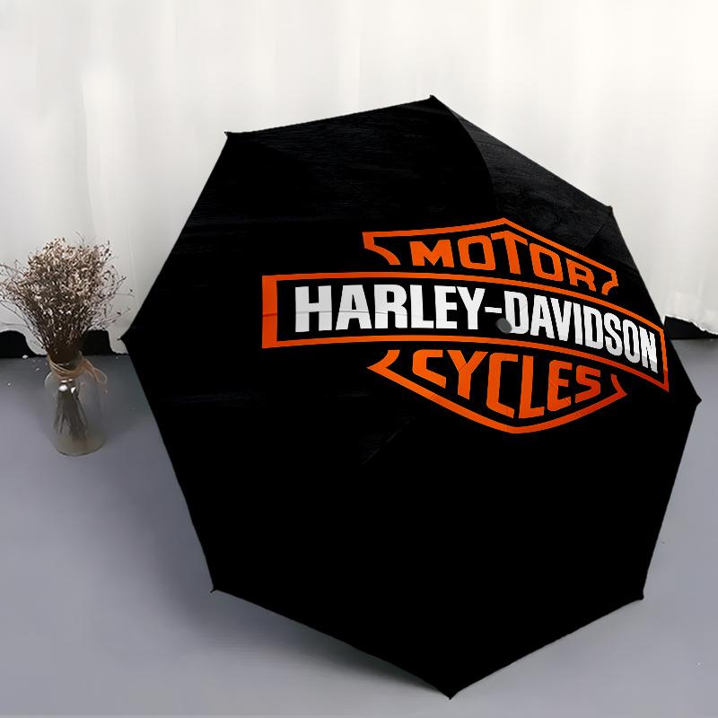 1pc Harley-Davidson Umbrella, Sun Protection, And UV Shielding. It Has Eight Sturdy Ribs for Outdoor Use And Perfect As a Holiday Gift
