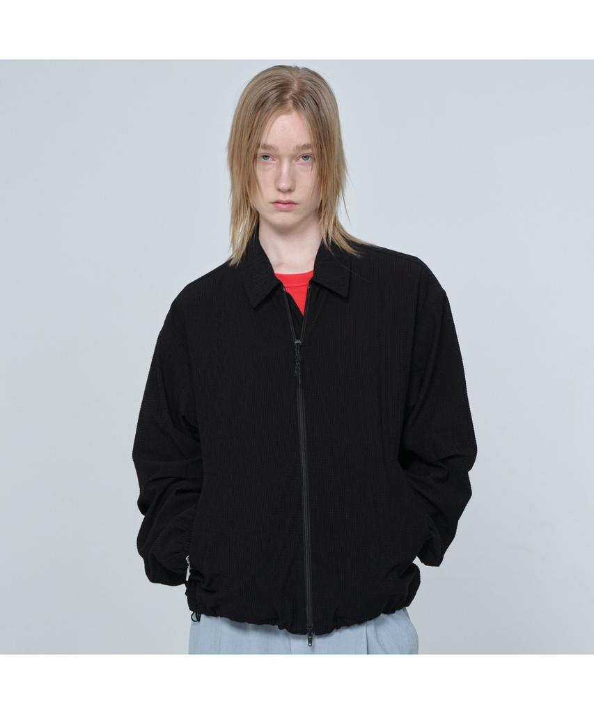 Customellow [Online Only] Black Crinkled Coach Jacket Cquam26212Bkx