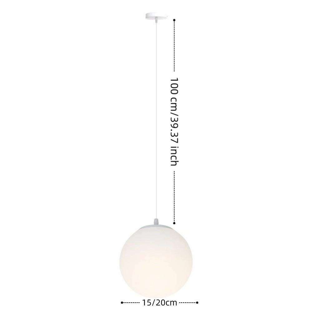 White LED Pendant Lamp E27 Hanging Lamp Modern Globe Pendant Light Bedroom Light
