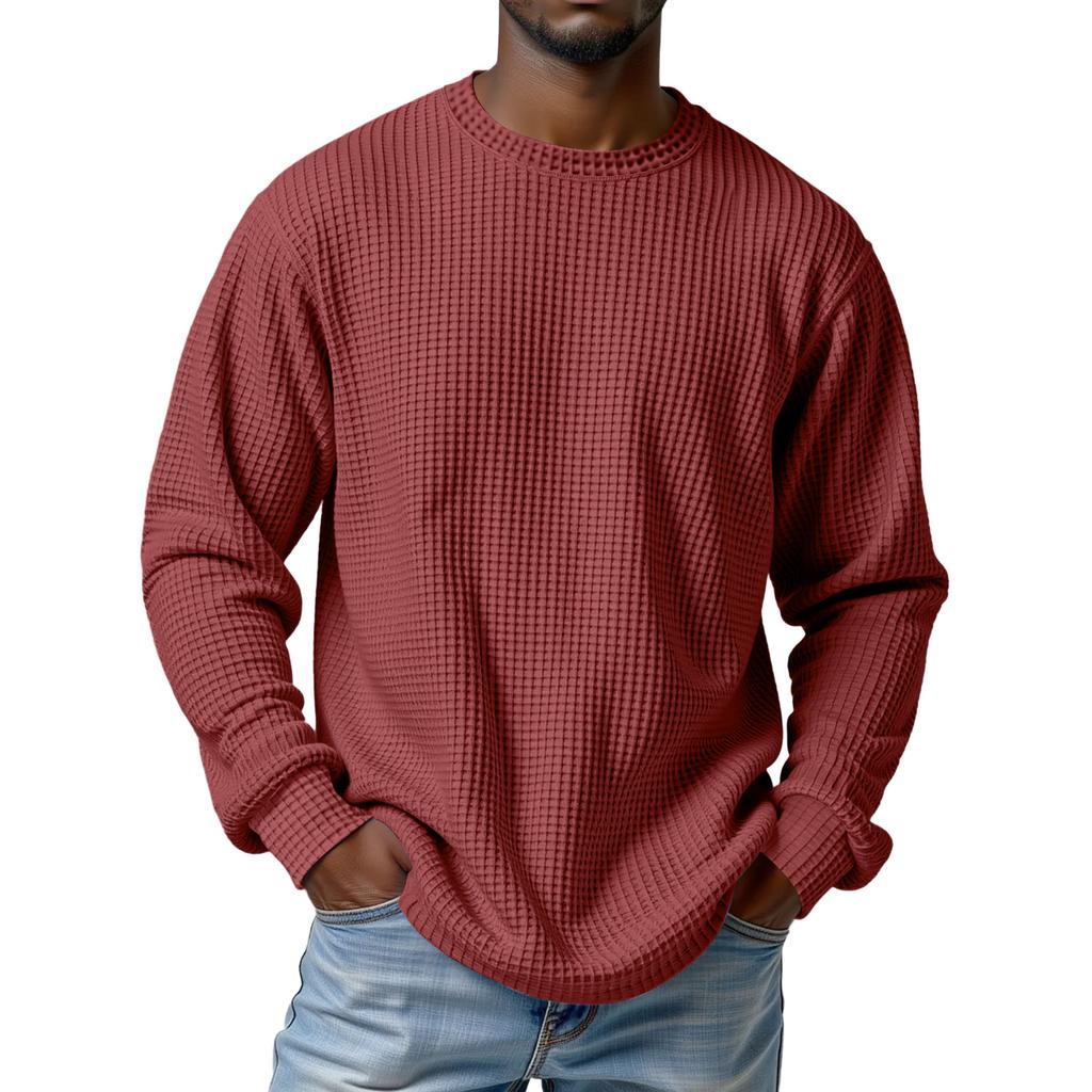 Men's Knit Casual Collar Pullover - Long Sleeve Daily Wear