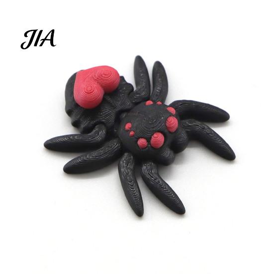 Modern Interior Sculptures 3D Printed Spider Figurine, Articulated Fidget Toy, Movable Joints Small Figurine for Balcony Animal Creative Desktop