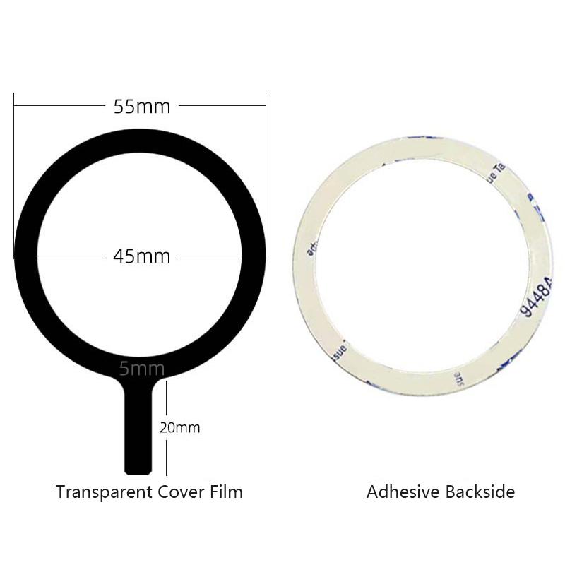 Metal Ring Sticker Magnetic Wireless Charging Ring Compatible with MagSafe
