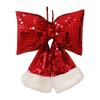 Creative Design Christmas Sequin Bow S/M/L Size Sparkling Christmas Tree Ornament Party Decoration Bow Pendant