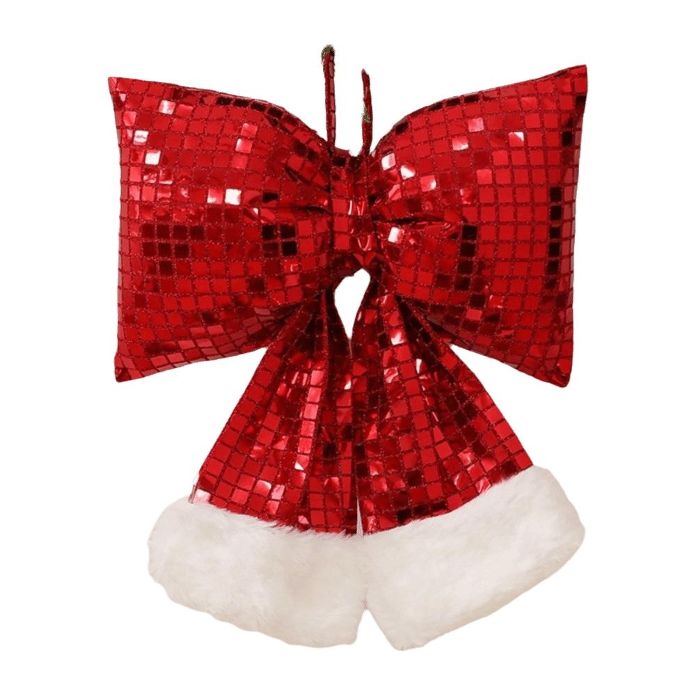 Creative Design Christmas Sequin Bow Bow Pendant Christmas Tree Ornament  Christmas Tree Decor