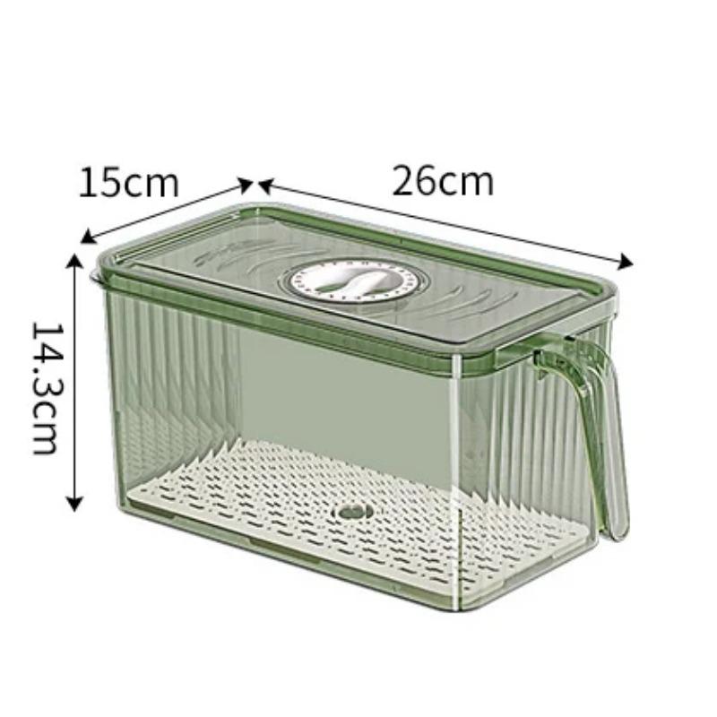 

Большой вместимости контейнер для хранения в холодильнике с ручкой, штабелируемые прозрачные контейнеры для хранения с крышками, контейнер для хранения овощей и фруктов