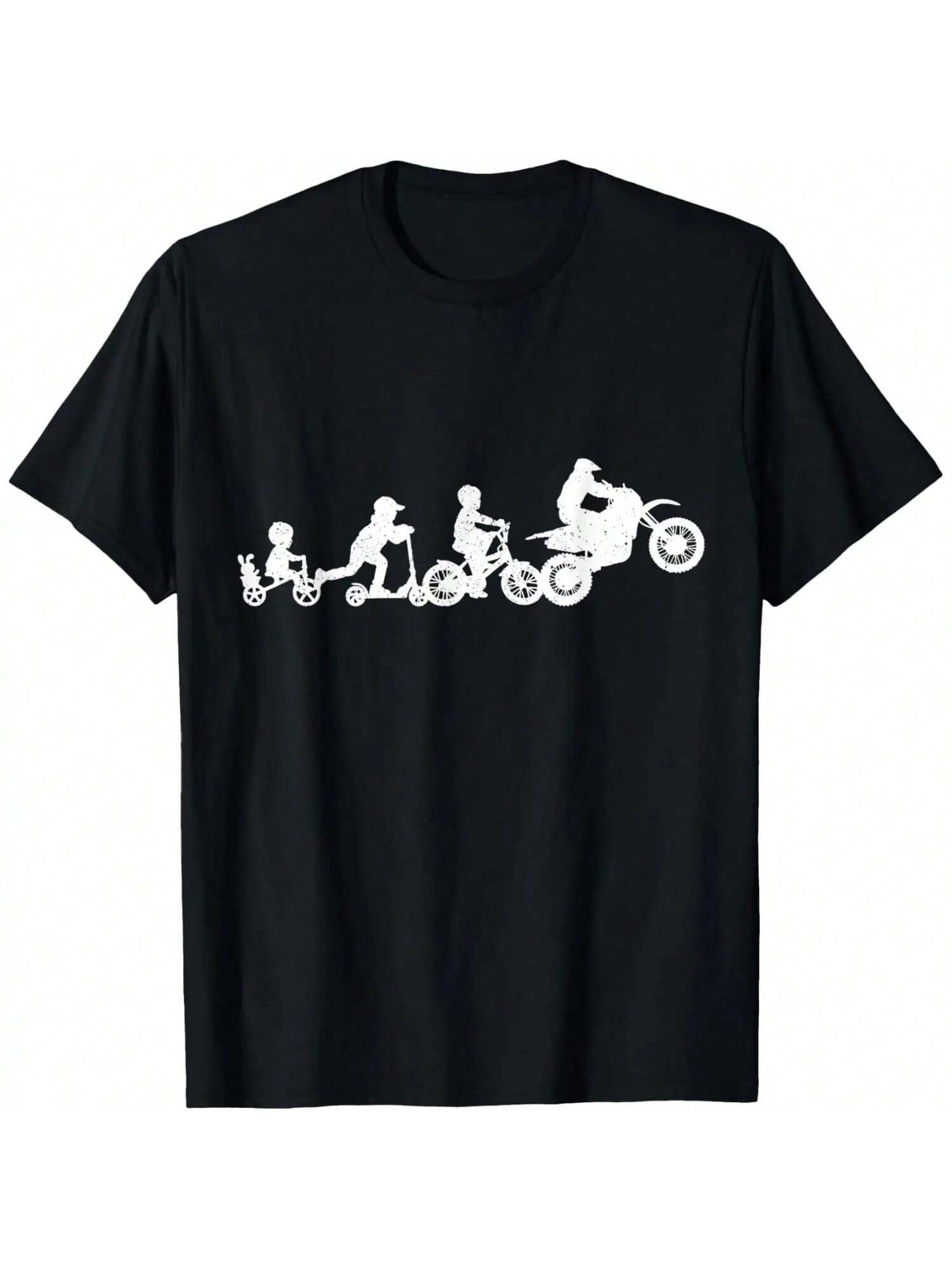 Motocross Evolution Funny Dirt Bike MX Motorcycle Biker T-Shirt S разноцветный