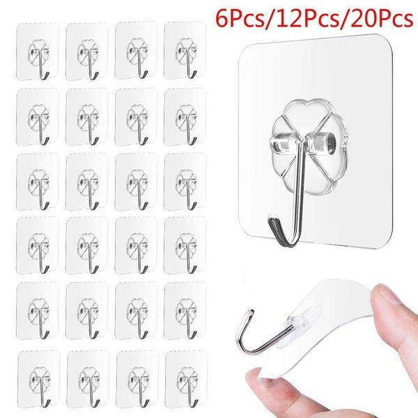 

Прочная прозрачная присоска настенные крючки вешалка для ванной комнаты кухонная присоска крючок водонепроницаемый и несущий 10 кг опционально 6 шт. 12 шт. 20 шт.