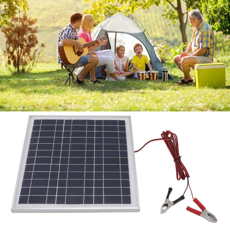 20W Portables Solars Panel Chargers Aluminum Frame Monocrystalline Silicon Solars Panel with High Efficiency Conversion