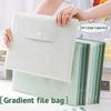 5 Pack Gradient Green ABS Plastic Folders with Secure Snap Closure - Durable, Storage for Exams, Documents, And School Supplies