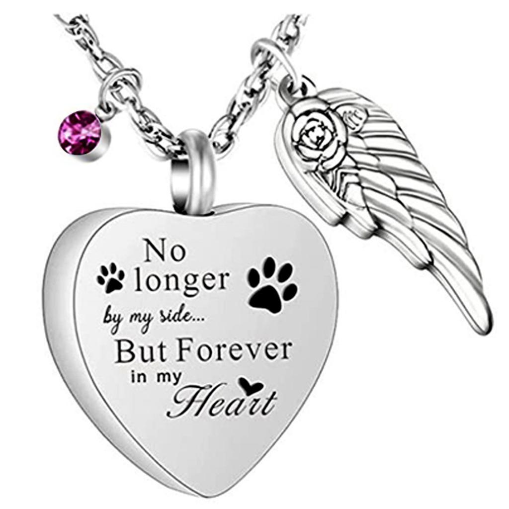 Sturdy Stainless Steel Heart Wing Locket Necklace for Ashes or Perfume Sentimental Keepsake for Memories Daily Use
