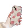 Pink Strawberry Flower for Apple 16 Mobile Phone Case 13promax Cream 12/11 Silicone X Anti-fall 15plus