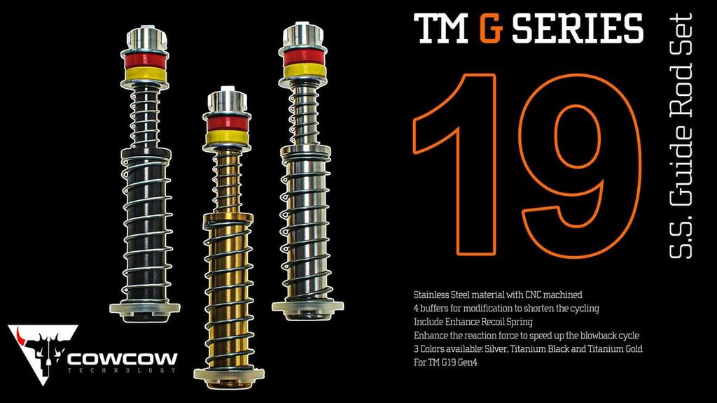 COWCOW TECHNOLOGY Stainless Steel Recoil Spring Guide TM G19 Gen4 SV