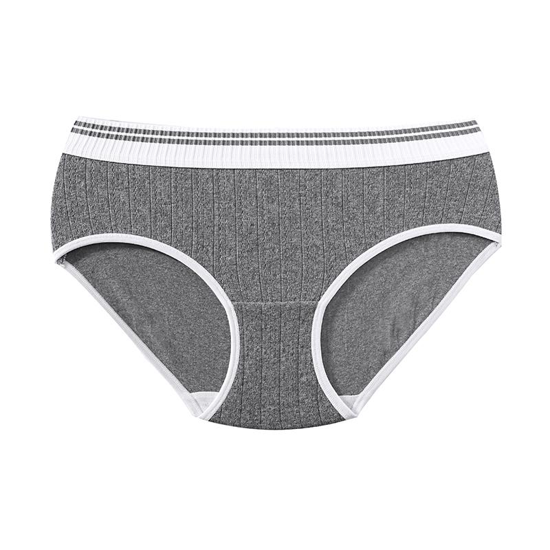 CINOON Women's Maillard Color Mid-Rise Panties Cotton Contrast Color Comfort Panties Trendy Stylish Body-Hugging Underwear