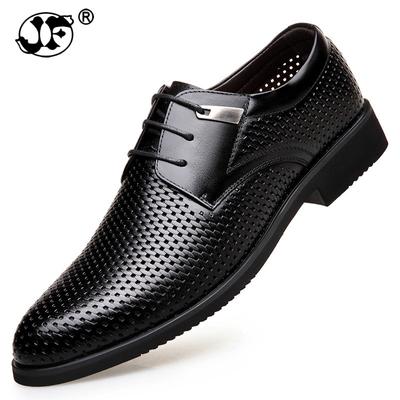 Scarpe da Uomo Formali Moda Estiva Pizzo Punzonato Traspiranti Vuote Scarpe da Vestito Business Vera Pelle Sandali Casual Oxford rty67