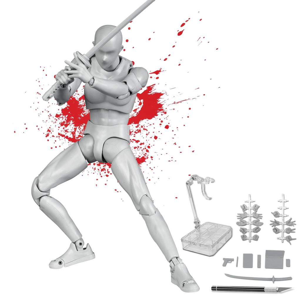 CHALAN Drawing Doll Figure with 30 Moveable Joints by Professional Manga Male and Female Model Doll with Manga Drawing Drawing Premium Sketch Base