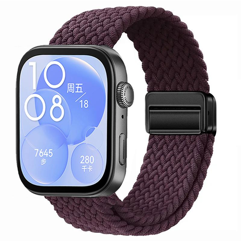 Nylon Braided Strap for Huawei Watch Fit 3/4/4 Pro Magnetic Adjustable Comfortable Band for Huawei Watch Fit 4/3 Bracelet Belt