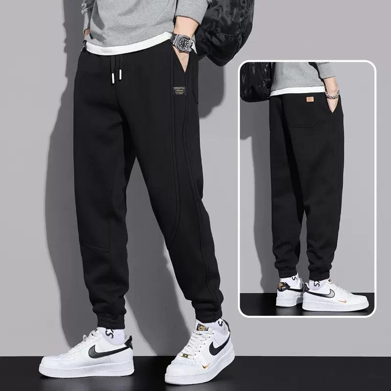 Casual sweatpants summer new loose large size tied feet splicing personalized trendy pants men