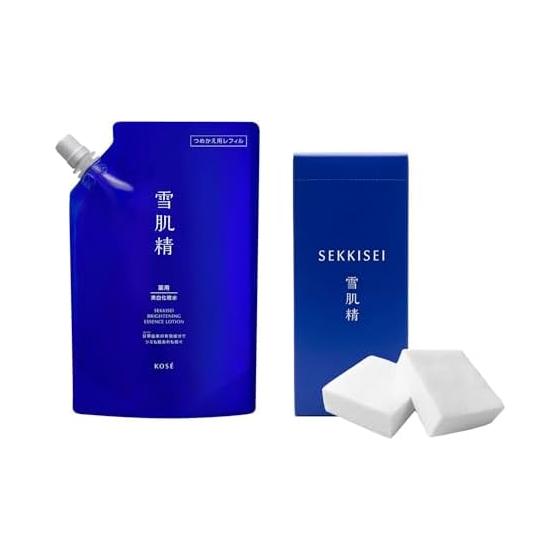 Sekkisei Lotion [Quasi-drug] Medicinal Sekkisei Brightening Essence Lotion Limited Kit Refill 310mL + 40 cotton sheets