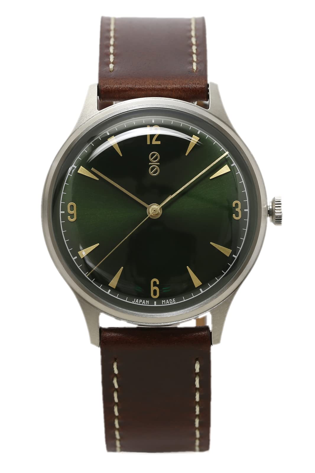 

SIS Классические часы с секундной стрелкой, из натуральной кожи, зеленые, секундная стрелка, механизм 1/4, мужские часы, ремешок,