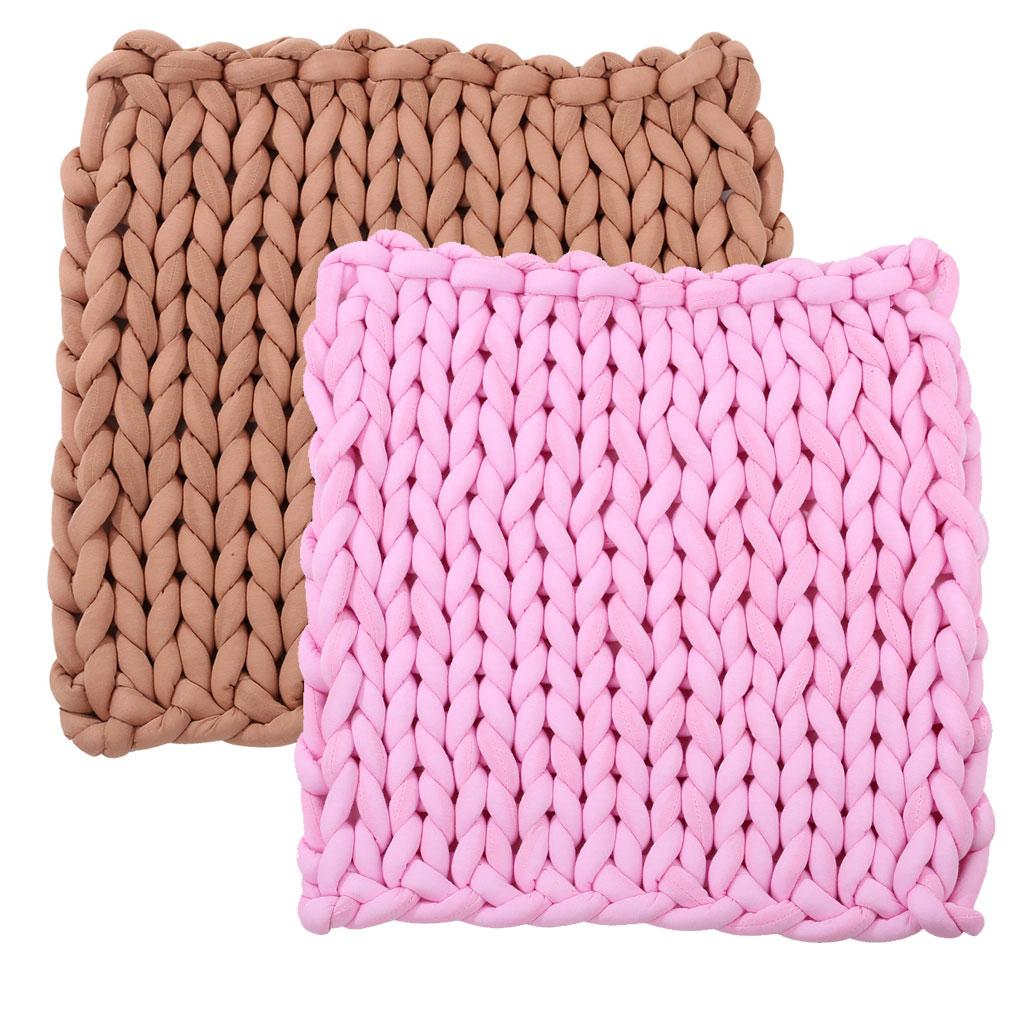 Soft Warm Large Hand Chunky Knit Blanket Thick Throw Yarn Bulky Bed Spread