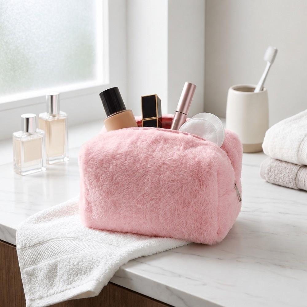 Plush Fabric Plush Storage Bag Multi Candy Colors Portable Plush Hand Pouch  Daily Sundries Storage