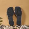 Fashion 2025 Summer Plus Size Women's Slippers Hot Sale Square Toe String Bead Flat with Sandals Outdoor Daily Casual Open Toe Slippers