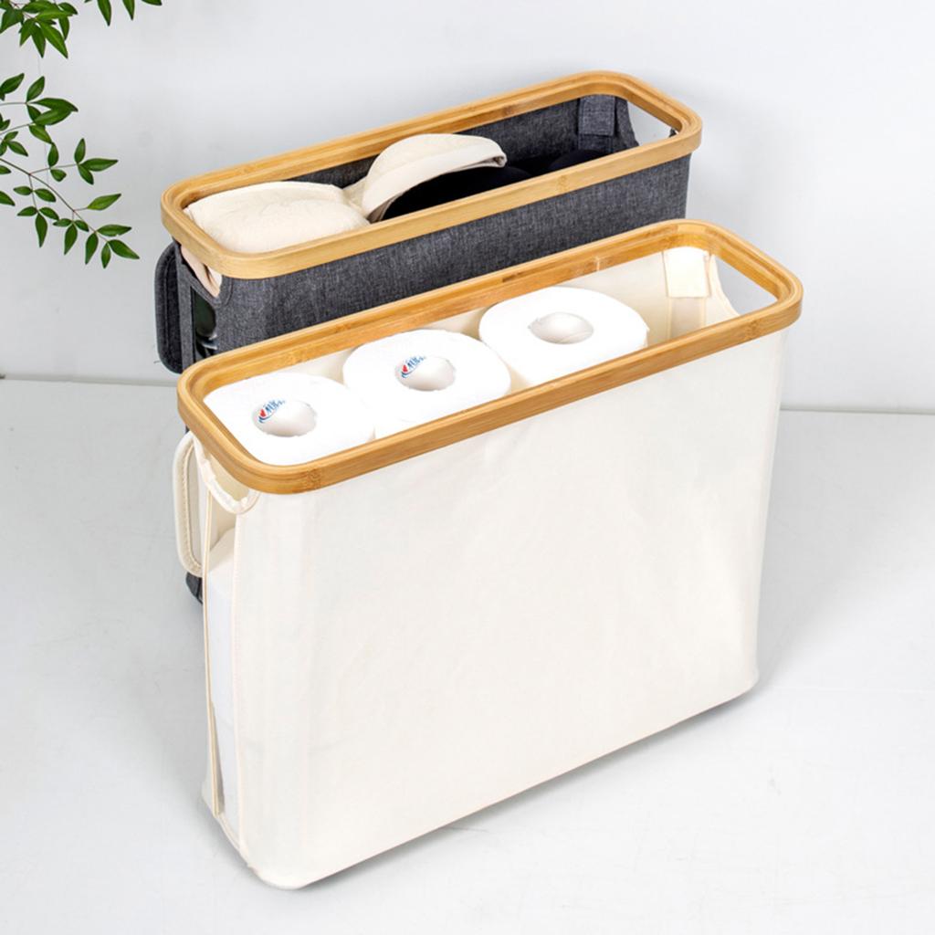 Aufbewahrungsbehälter für Toilettenpapier mit großer Kapazität fasst bis zu 24 Rollen Badezimmer-Organizer tragbar für kleine platzsparende Aufbewahrung