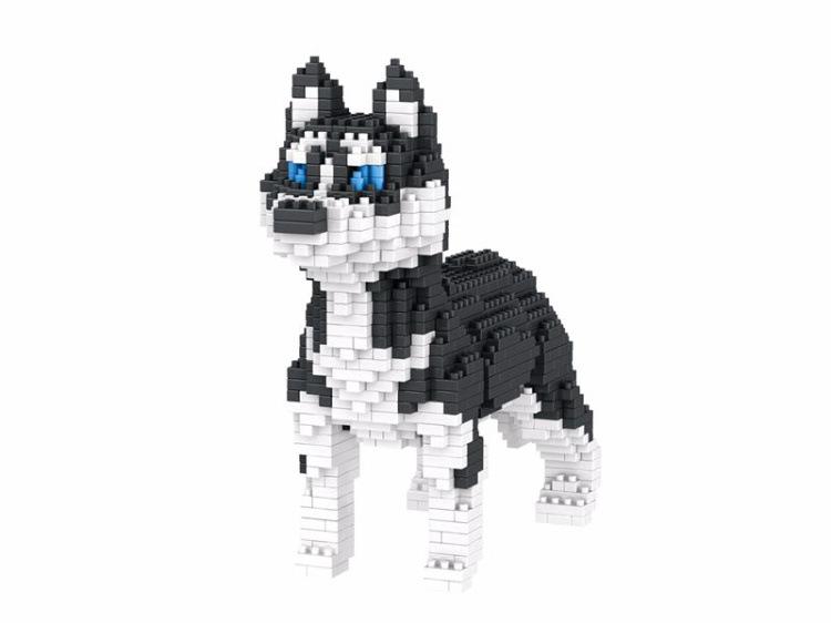 

Lovely Animals Dog Micro Diamond Construction Block Cute Puppy Corgi Husky Schnauzer Dachshund Collie Poodle Nanobricks Model Toys