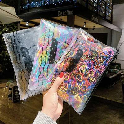 1000pcs/bag High Elasticity Girl Ties Her Hair with Rubber Bands DIY Rubber Bands Colorful Hair Band for Girls Rubber Band